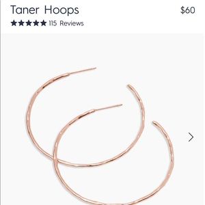 gorjana rose gold taner hoop earrings